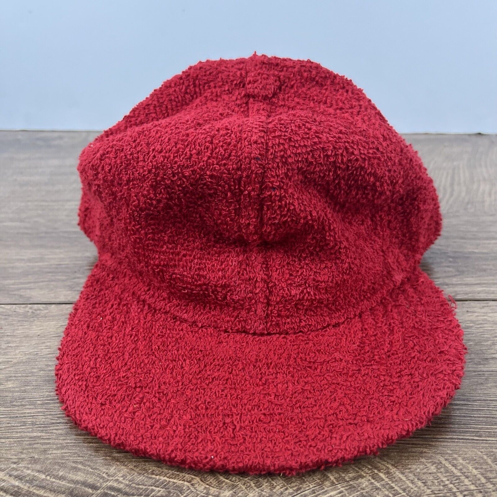 Other Terry Cloth Red Hat Red Cap Hat Adjustable Hat Red Adult Hat Size ONE SIZE - 4 Thumbnail