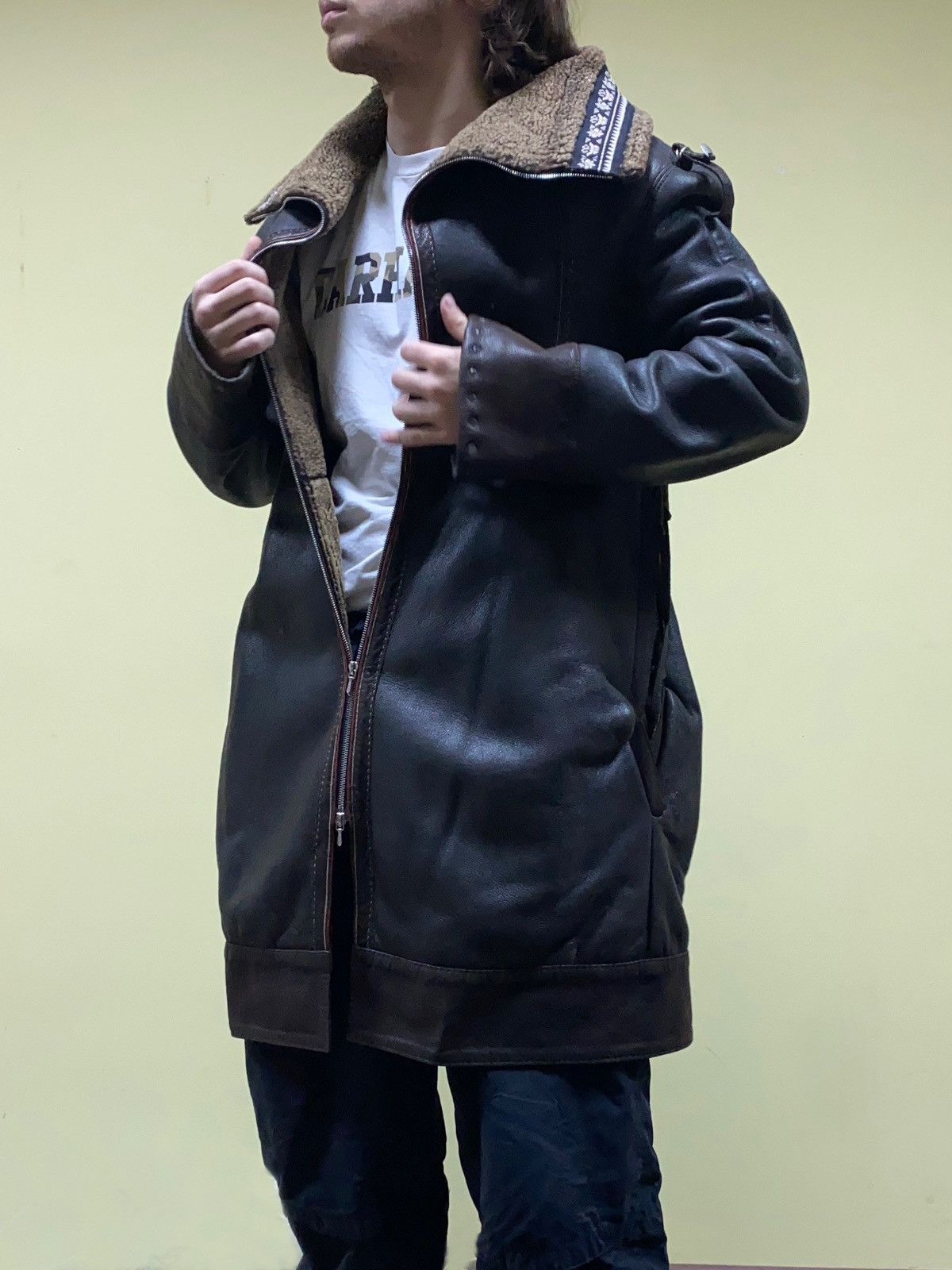 Marithe + Francois Girbaud Marithe Francois Girbaud RARE sheepskin leather coat Size US L / EU 52-54 / 3 - 1 Thumbnail