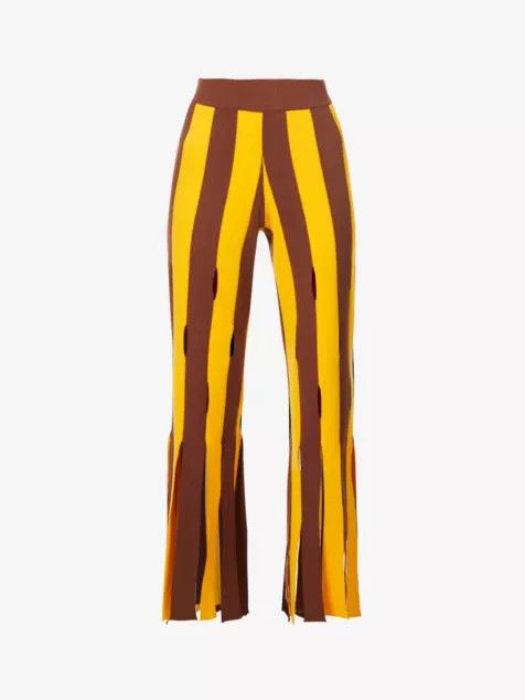 Palm Angels o1y1125 Sweatpant in Brown/Yellow Size 26" / US 2 / IT 38 - 1 Thumbnail