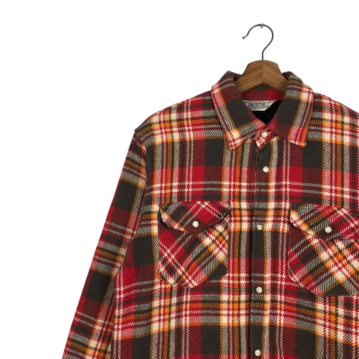 FiveBrother × Vintage 🔥VINTAGE FLANNEL JACKET FIVE BROTHER UNION MADE TARTAN Size US S / EU 44-46 / 1 - 9 Thumbnail