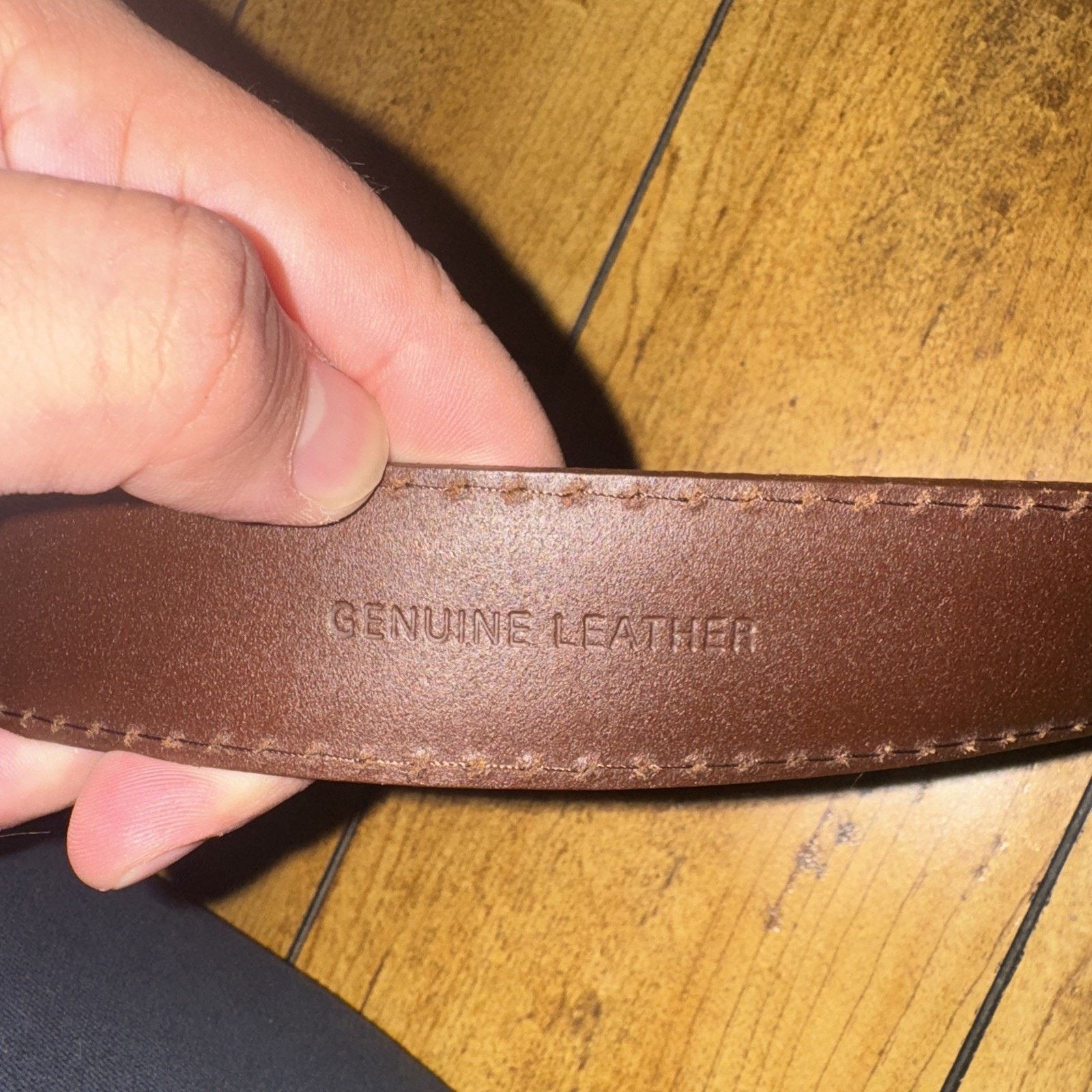 Chaps × Chaps Ralph Lauren × Vintage Chaps Ralph Lauren Brown Leather Belt Gold Buckle Size 40 Size 40 - 3 Thumbnail