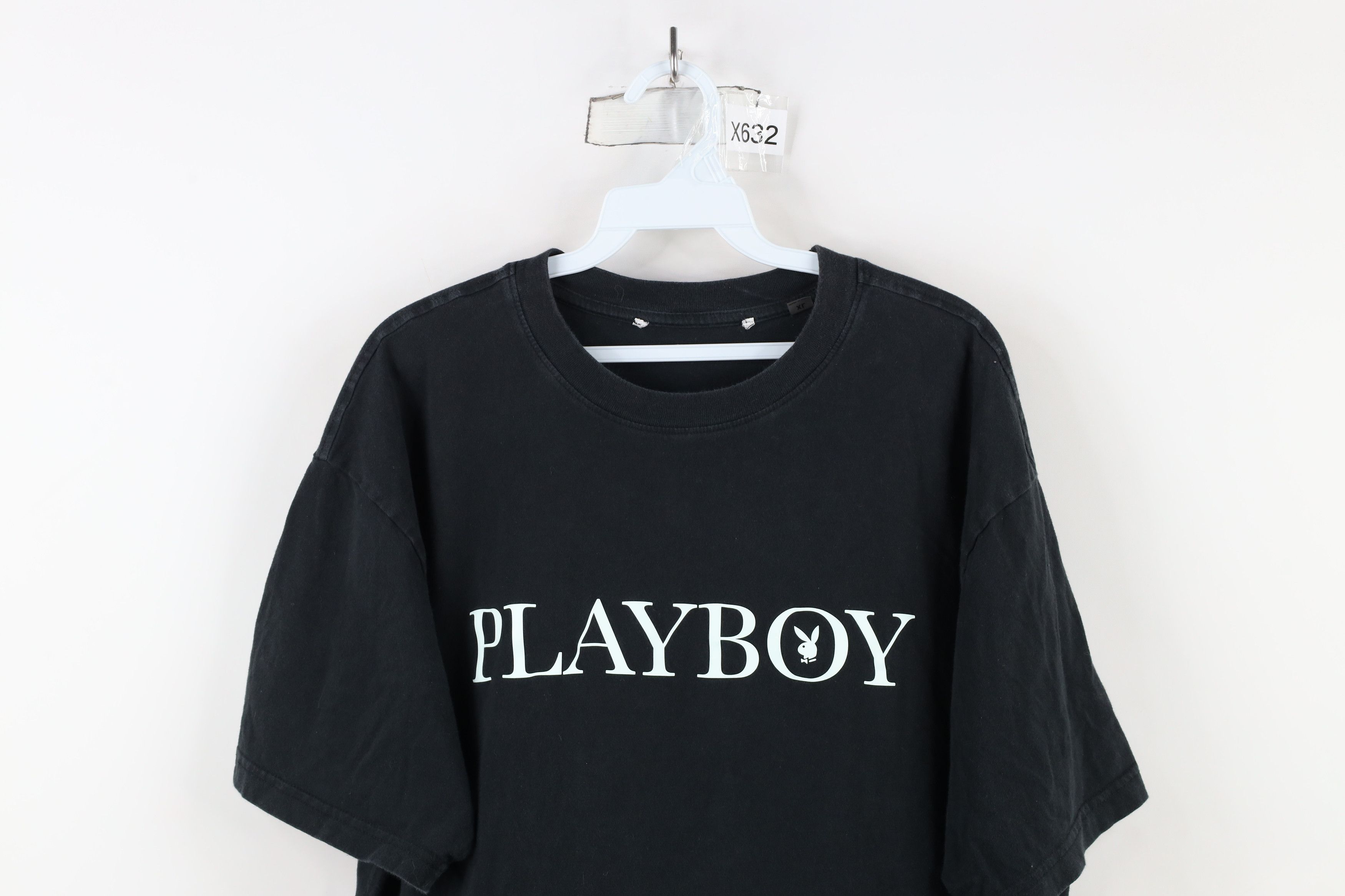 Playboy × Vintage Vintage Playboy Spell Out Bunny Short Sleeve T-Shirt Black Size US XL / EU 56 / 4 - 2 Thumbnail