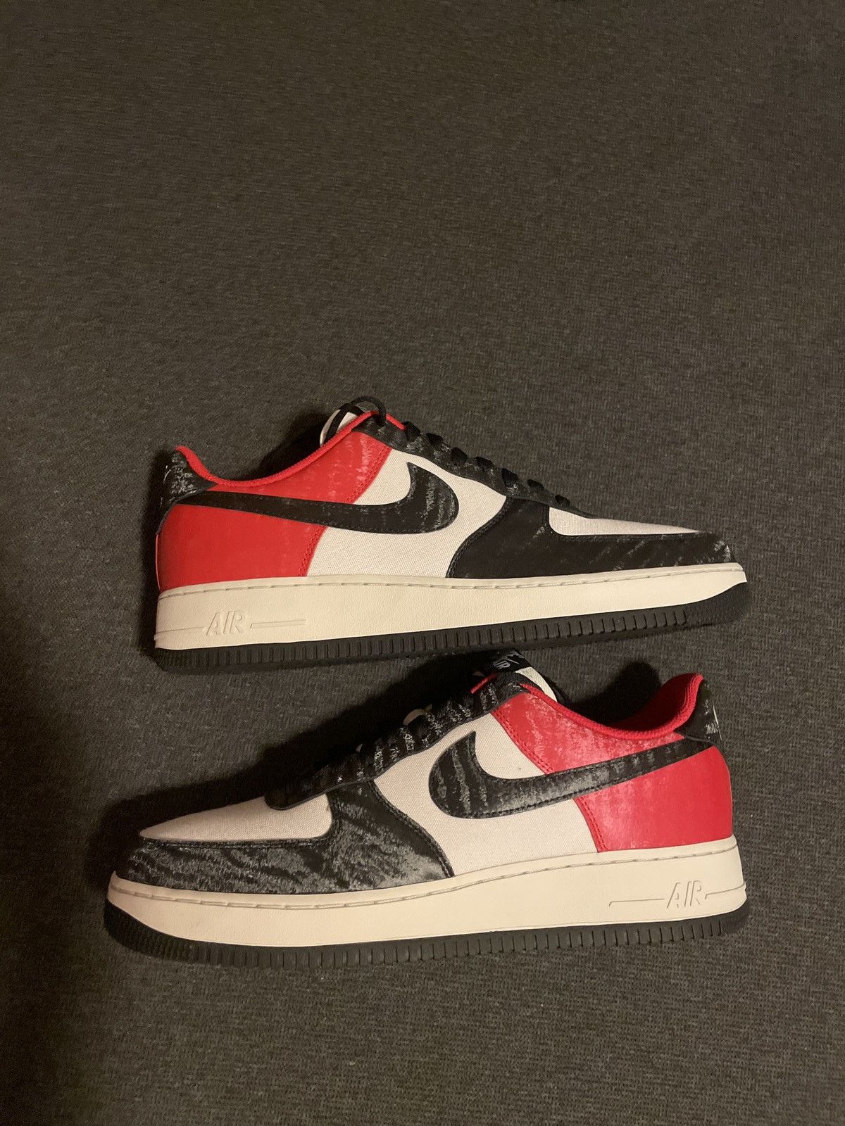image of Nike By You Air Force 1 Satin Shoes in Black, Men's (Size 11.5)