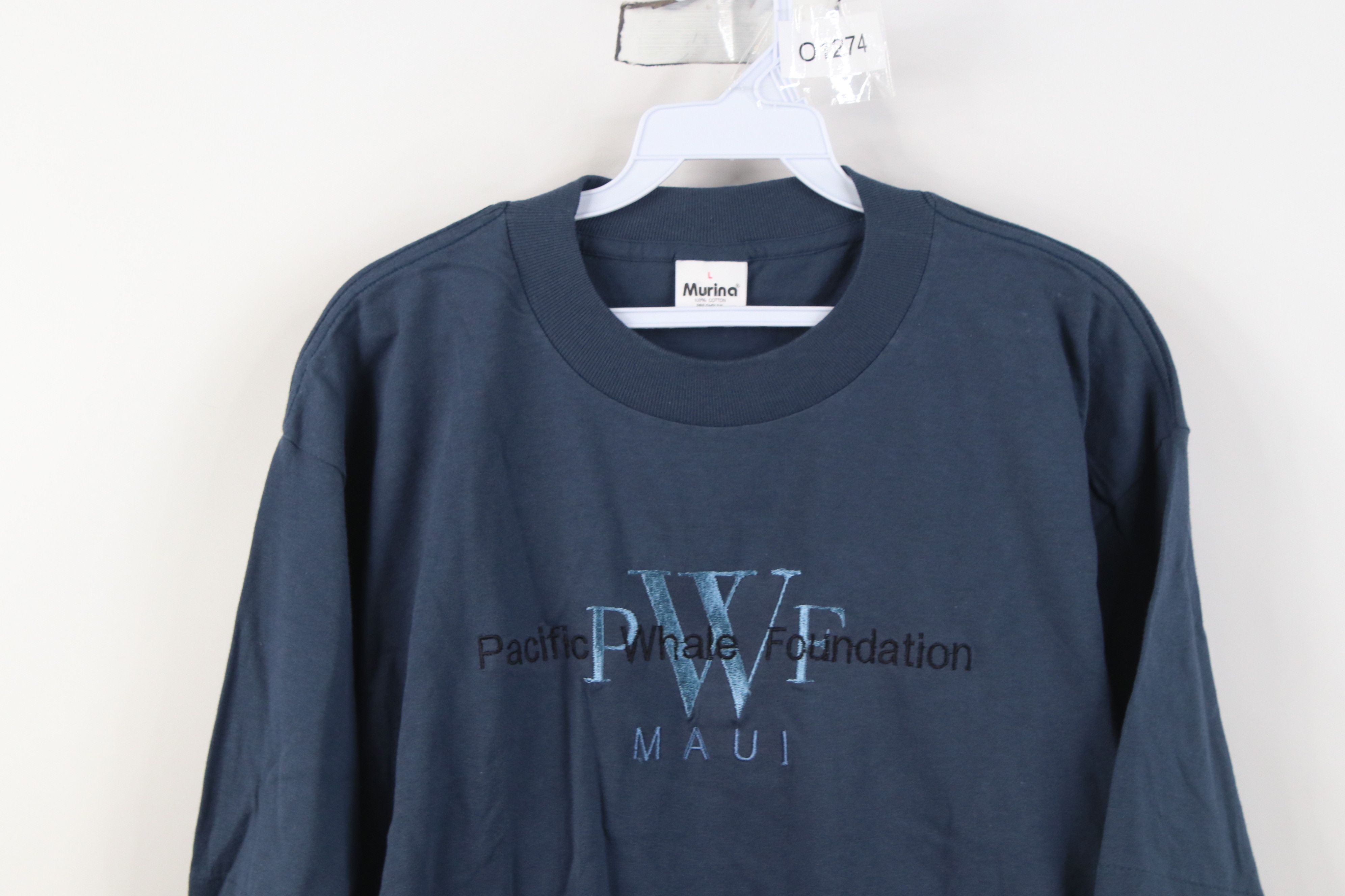 Vintage Vintage 90s Pacific Whale Foundation Maui Hawaii PWF T-Shirt Size US L / EU 52-54 / 3 - 2 Thumbnail