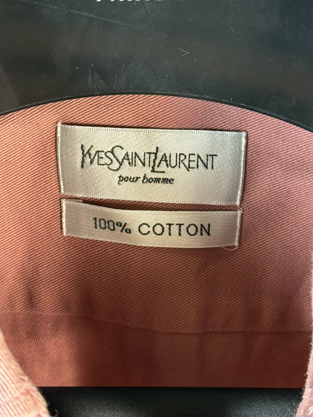 Yves Saint Laurent Pinky Heavy YSL Shirt Cotton Size US M / EU 48-50 / 2 - 6 Thumbnail