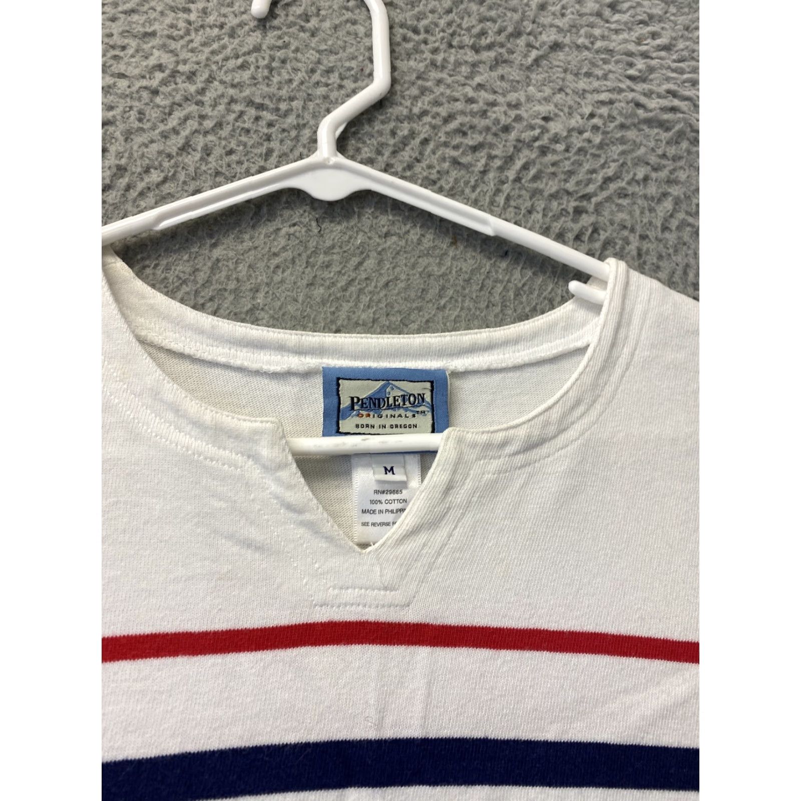 Pendleton Vintage Pendleton Essentials Henley Top Women’s M Red White Blue /100-34 Size M / US 6-8 / IT 42-44 - 2 Thumbnail