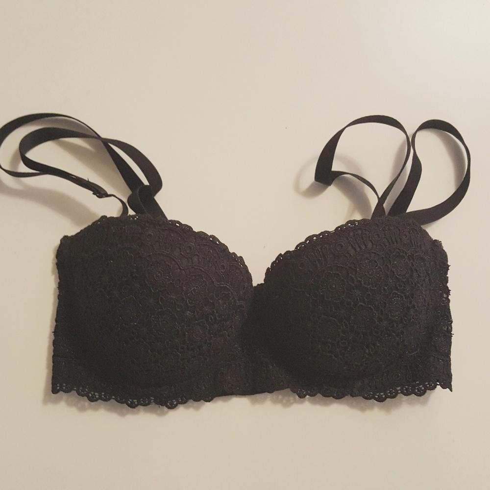 Designer Black Lace Detailed Fredericks Demi Bra Size ONE SIZE - 1 Thumbnail