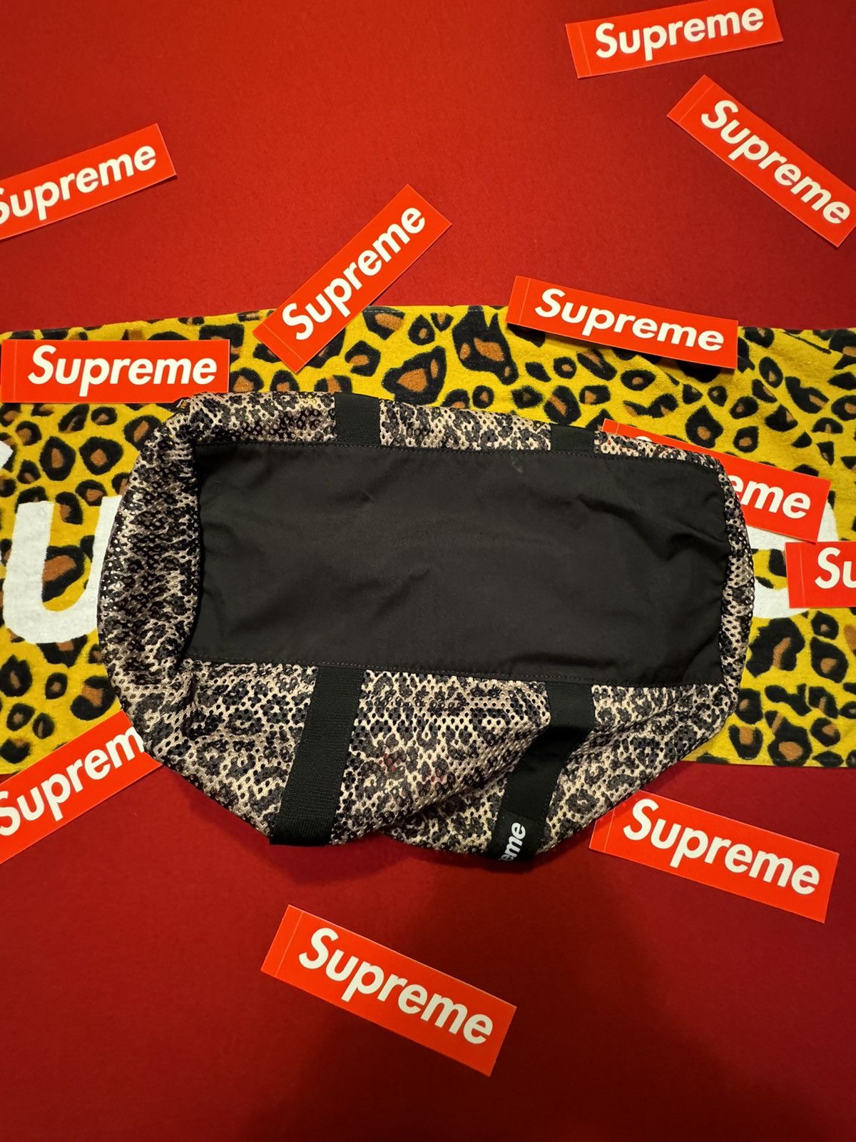Supreme Supreme Leopard Mesh Duffle Bag | Grailed