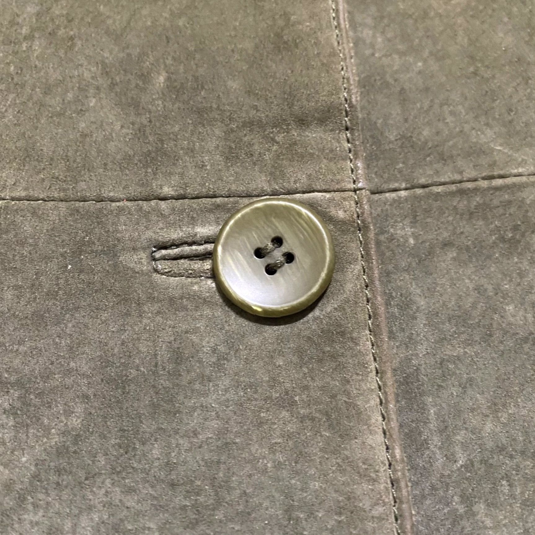 Coldwater Creek Coldwater Creek Womens Jacket PM Green Suede Leather Lined Petites Button Up Casual Travel Classic Mature Preppy Y2K Old Money Size M / US 6-8 / IT 42-44 - 5 Thumbnail