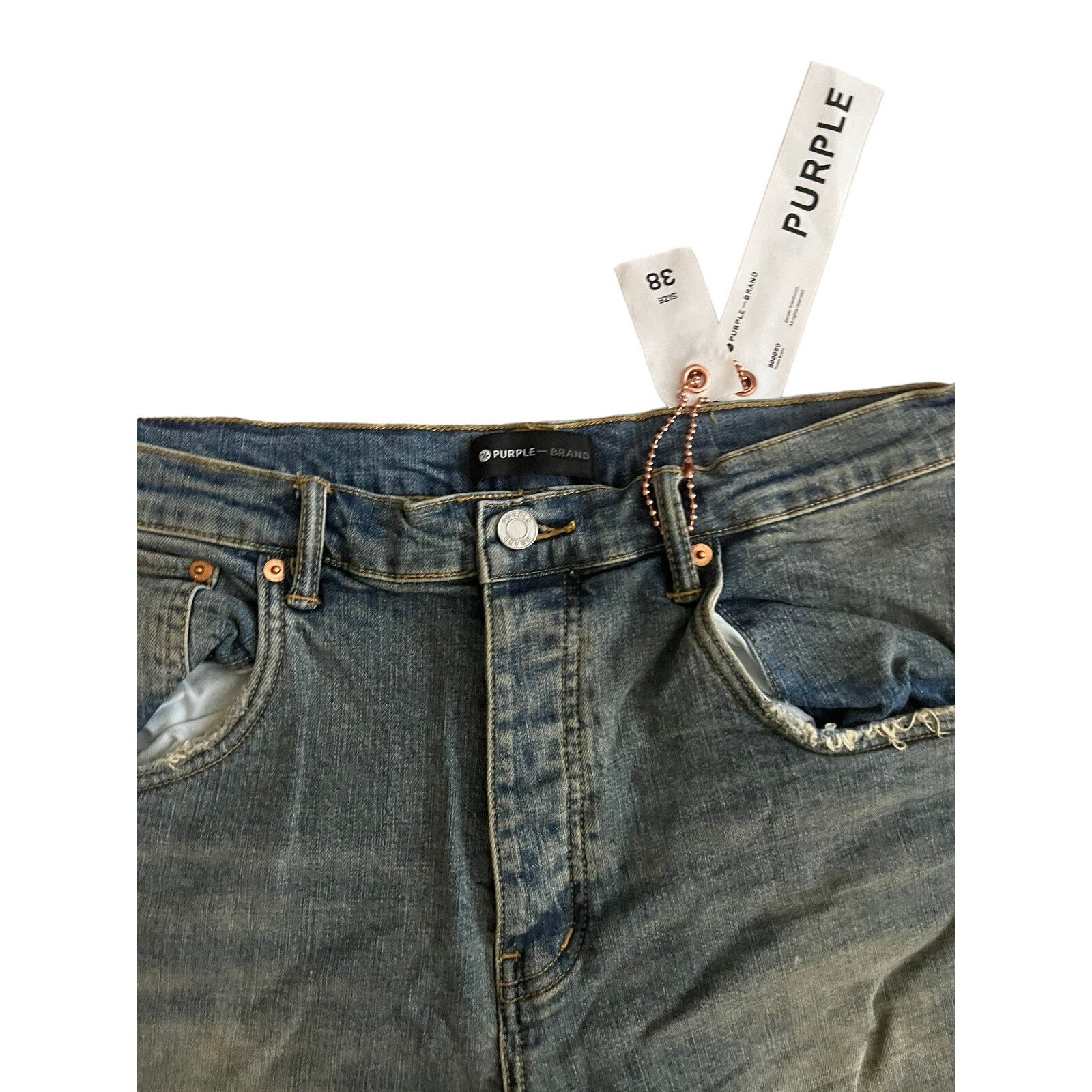 Purple × Purple Brand Purple Brand Jeans Mens Drop Fit Slim P002 Blue Size 38/34 Size US 38 / EU 54 - 2 Thumbnail