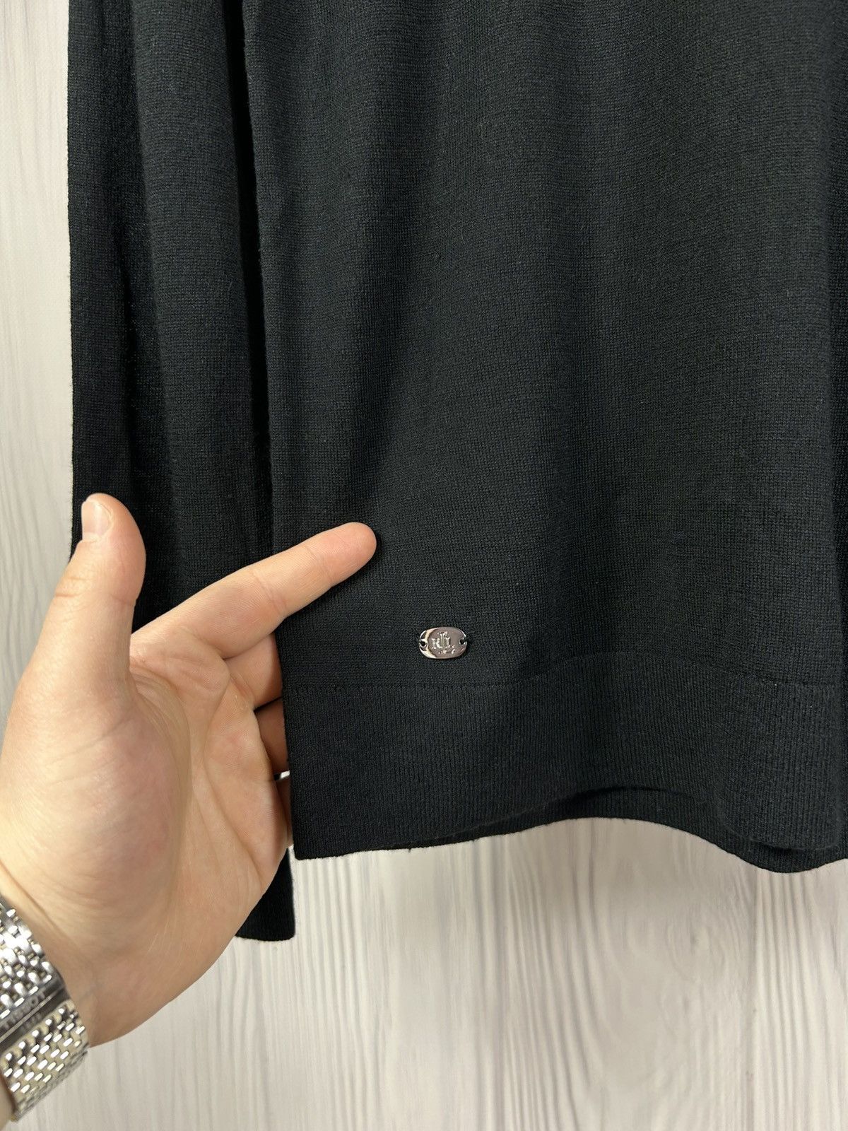 Lauren Ralph Lauren Lauren Ralph Lauren Silk-Blend Turtleneck Sweater Black L Size L / US 10 / IT 46 - 5 Thumbnail