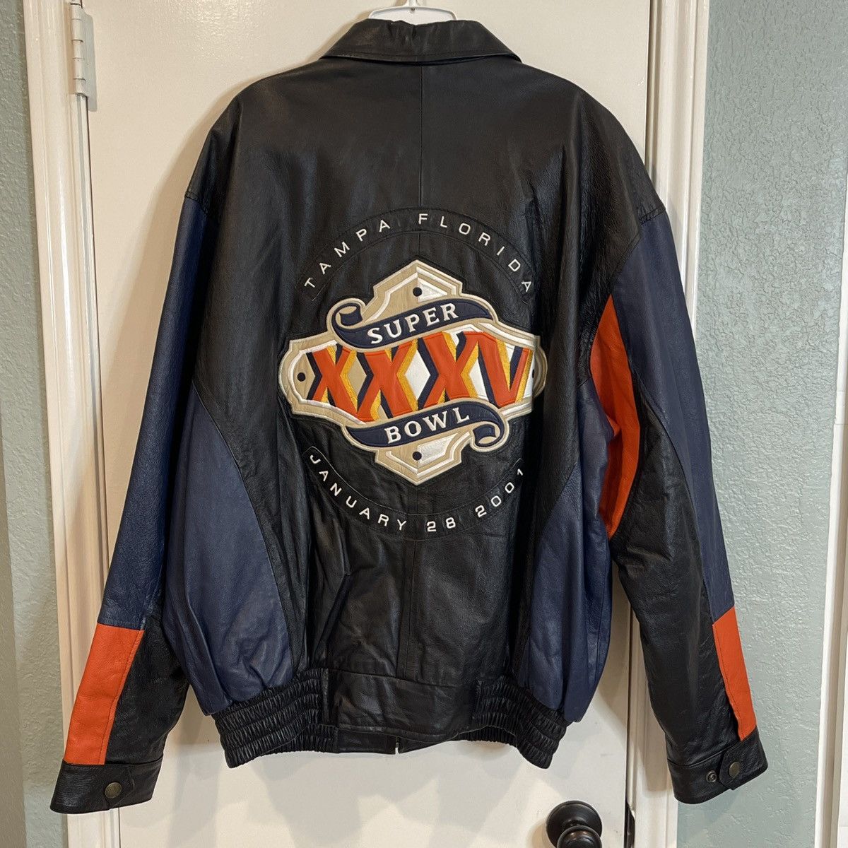 Vintage G III Carl Banks Super Bowl XXXV Leather Jacket XL Tampa FL Size US XXL / EU 58 / 5 - 1 Thumbnail