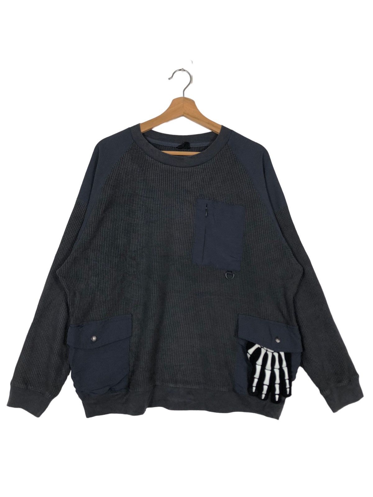 Japanese Brand 🔥90s Issey Miyake Style Design Utility Sweatshirt WMB Japan Size US L / EU 52-54 / 3 - 1 Thumbnail
