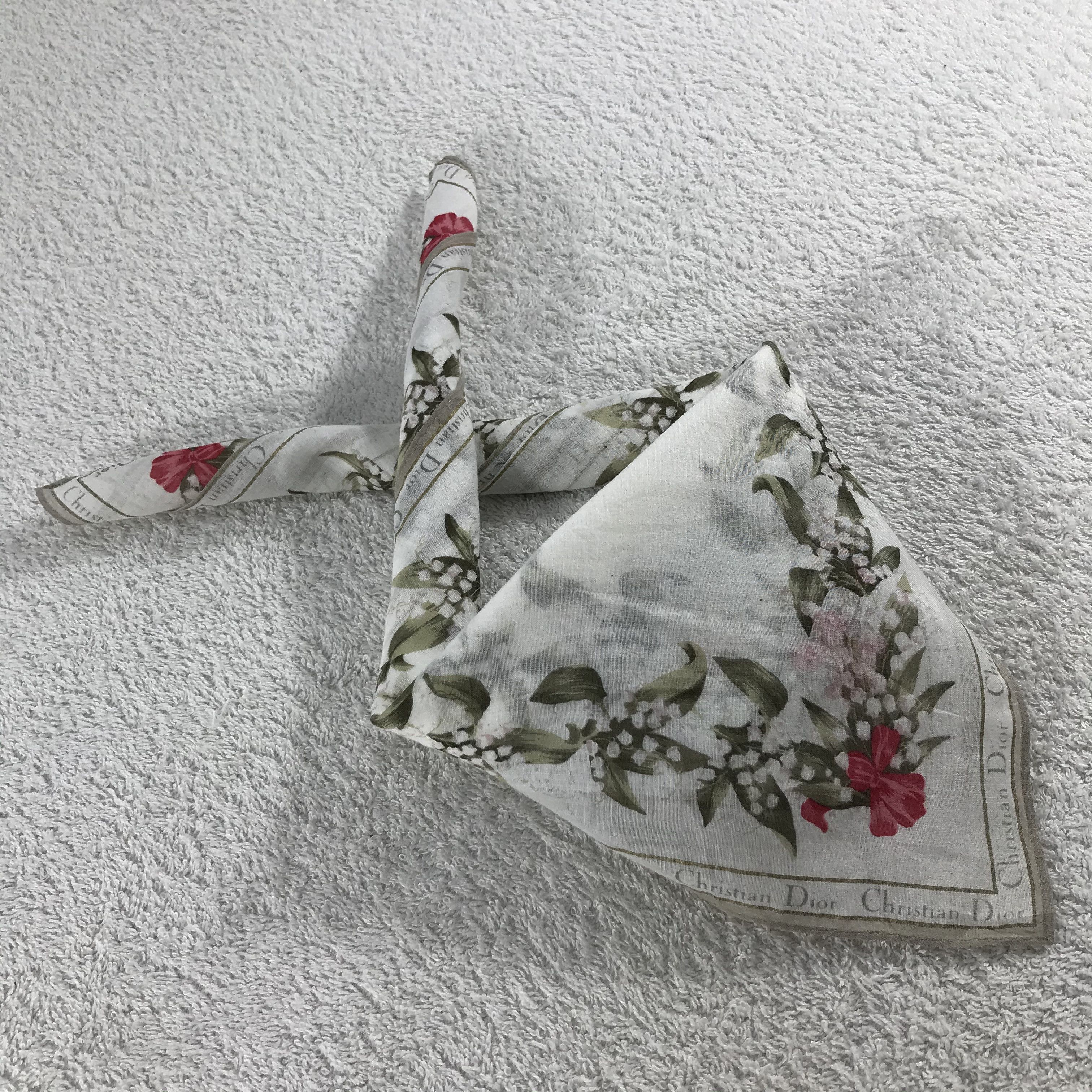 Christian Dior Monsieur × Vintage Christian Dior Bandana / Handkerchief / Neckerchief - S315 Size ONE SIZE - 4 Thumbnail