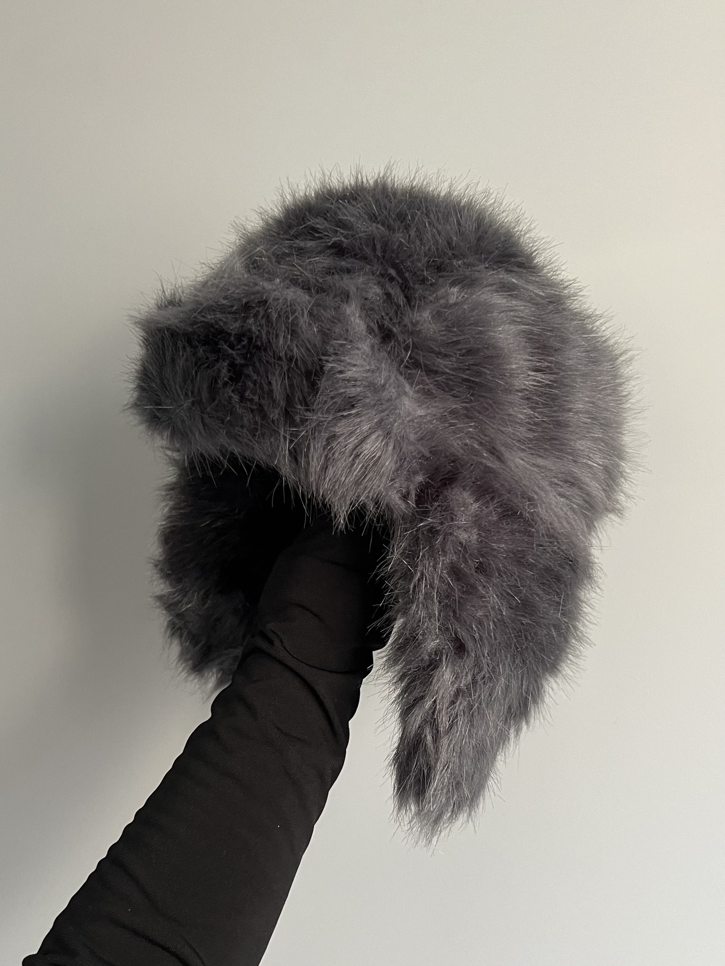 Japanese Brand Crazy Y2K Fuzzy Ushanka Beanie Hat Mohair Faux Fur Size ONE SIZE - 1 Thumbnail