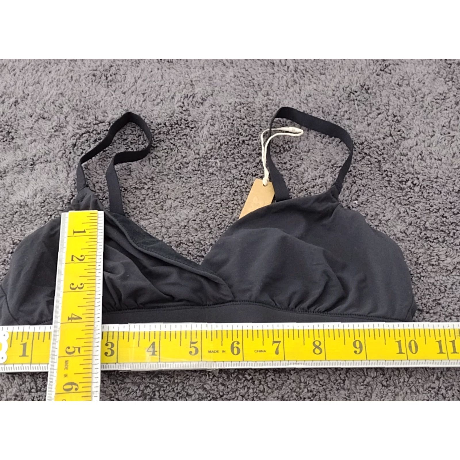 SKIMS SKIMS Bralette Shirt XS Onyx Crossover Fits Everybody One Size Spaghetti Strap Wireless Hook & Eye Size ONE SIZE - 4 Thumbnail