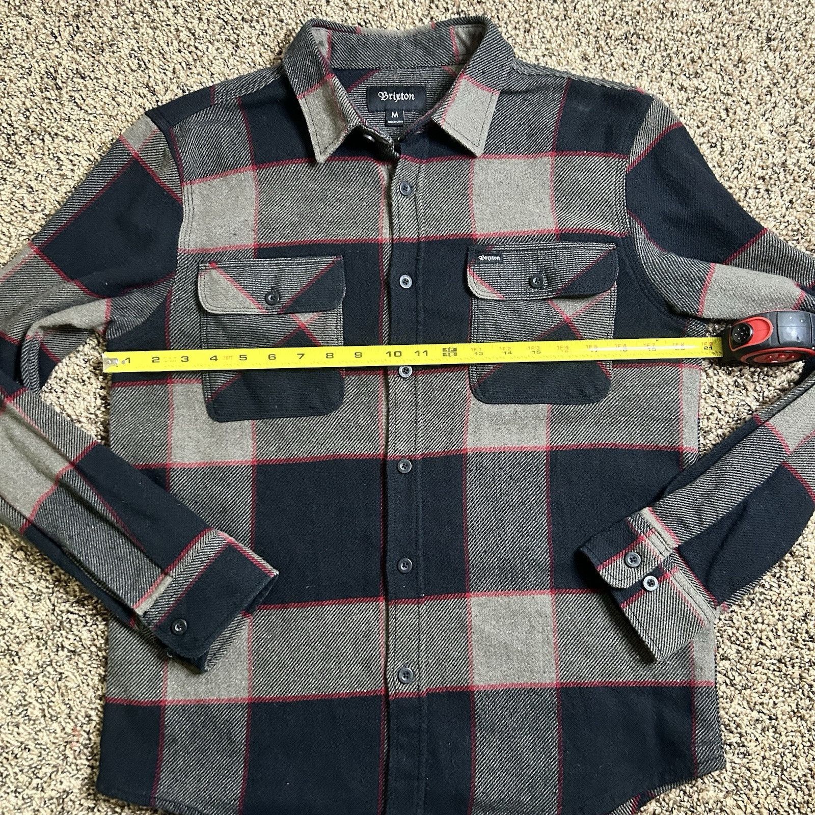 Brixton Brixton Men's Plaid Print Long Sleeve Flannel Shirt Size M Size US M / EU 48-50 / 2 - 15 Thumbnail