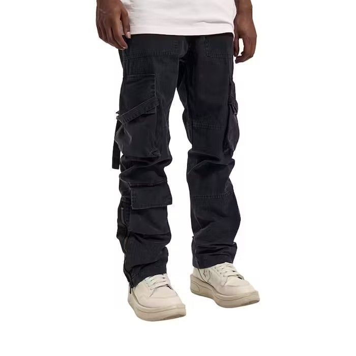image of Black Cargo Jeans, Men's (Size 32)