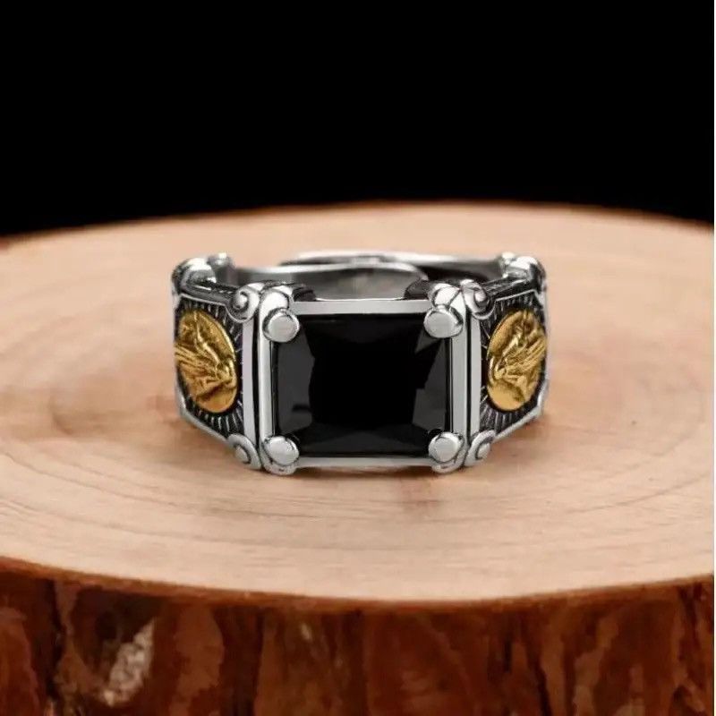 Jewelry × Vintage Vintage Silver Plated Black Zircon Virgin Mary Ring Size ONE SIZE - 6 Thumbnail