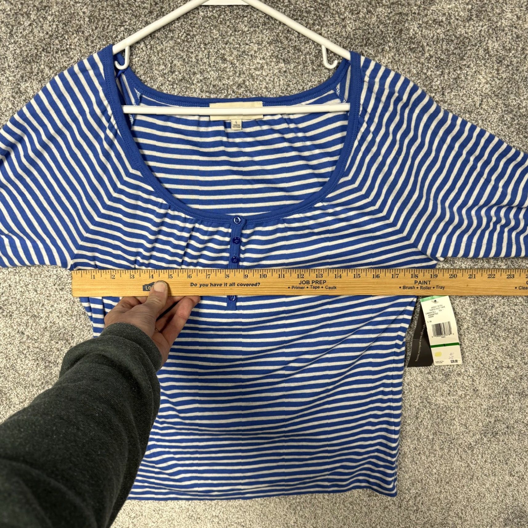 Jones New York Jones New York Sport Shirt Large Striped Nautical Casual Layering Classic Preppy Size L / US 10 / IT 46 - 7 Thumbnail