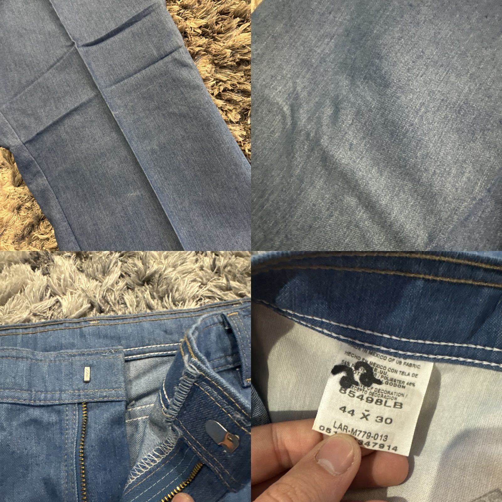Wrangler VINTAGE Wrangler Jeans Men 44x30 Blue Denim 90s Style Code 85498LB Rare Mens Jeans Straight 90s Size US 44 / EU 60 - 8 Thumbnail
