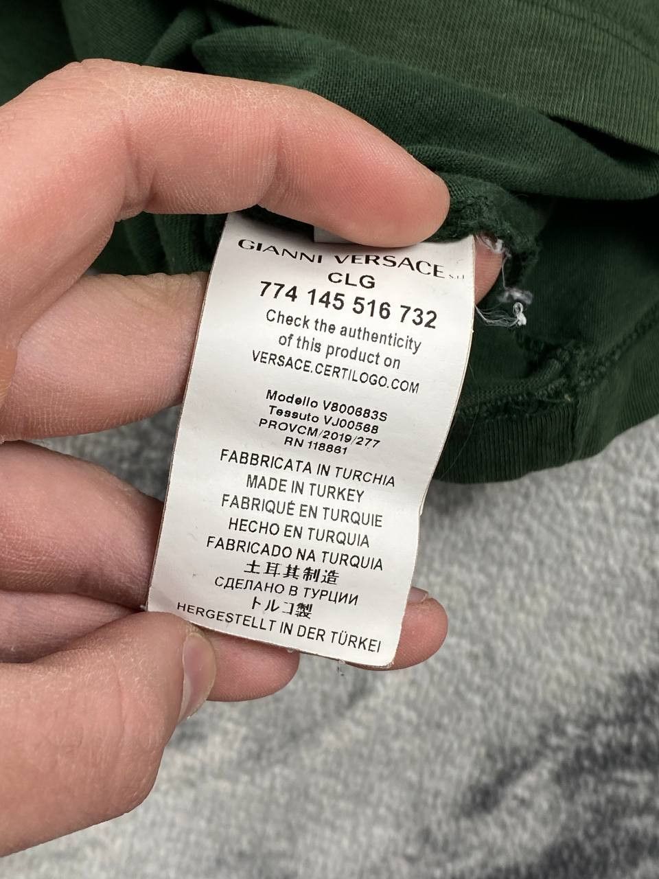 Versace Versace Collection T-Shirt Big Logo Men Size L Green Size US L / EU 52-54 / 3 - 7 Thumbnail