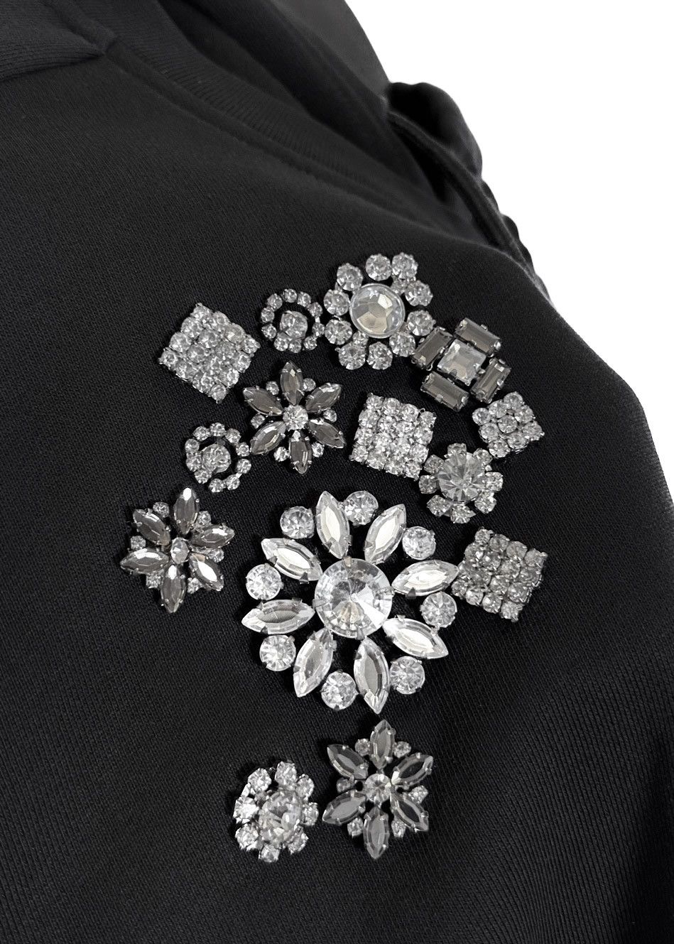 MCQ McQ Crystal Embellished Black Hoodie Size XS / US 0-2 / IT 36-38 - 3 Thumbnail