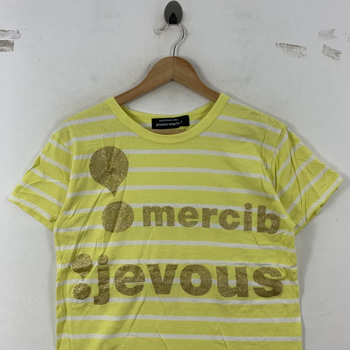 Issey Miyake ISSEY MIYAKE MERCIBEAUCOUP Jevous Enpriel Overprint Tshirt Size S / US 4 / IT 40 - 3 Thumbnail