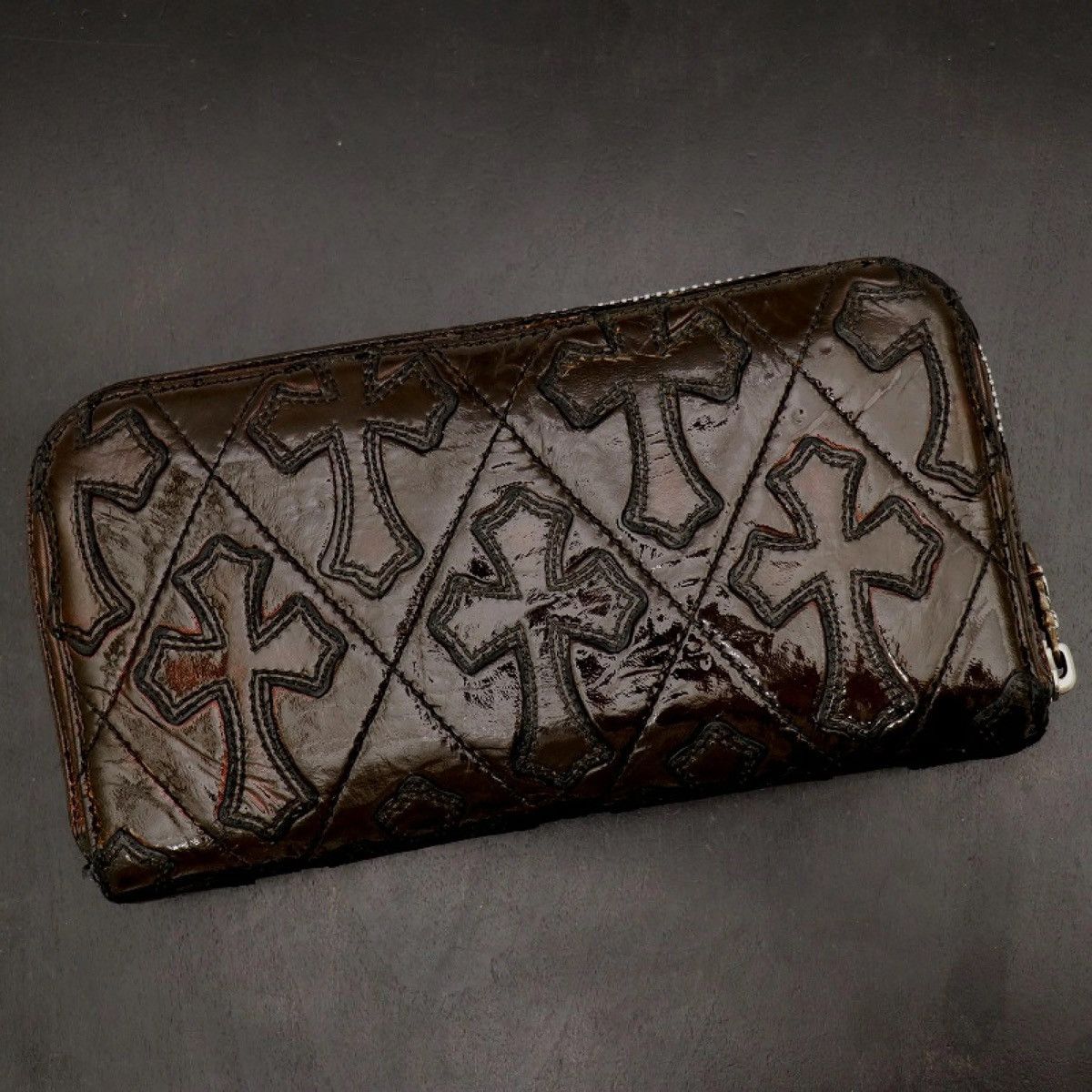 Chrome Hearts Chrome Hearts cemetery cross leather patch wallet Size ONE SIZE - 2 Thumbnail