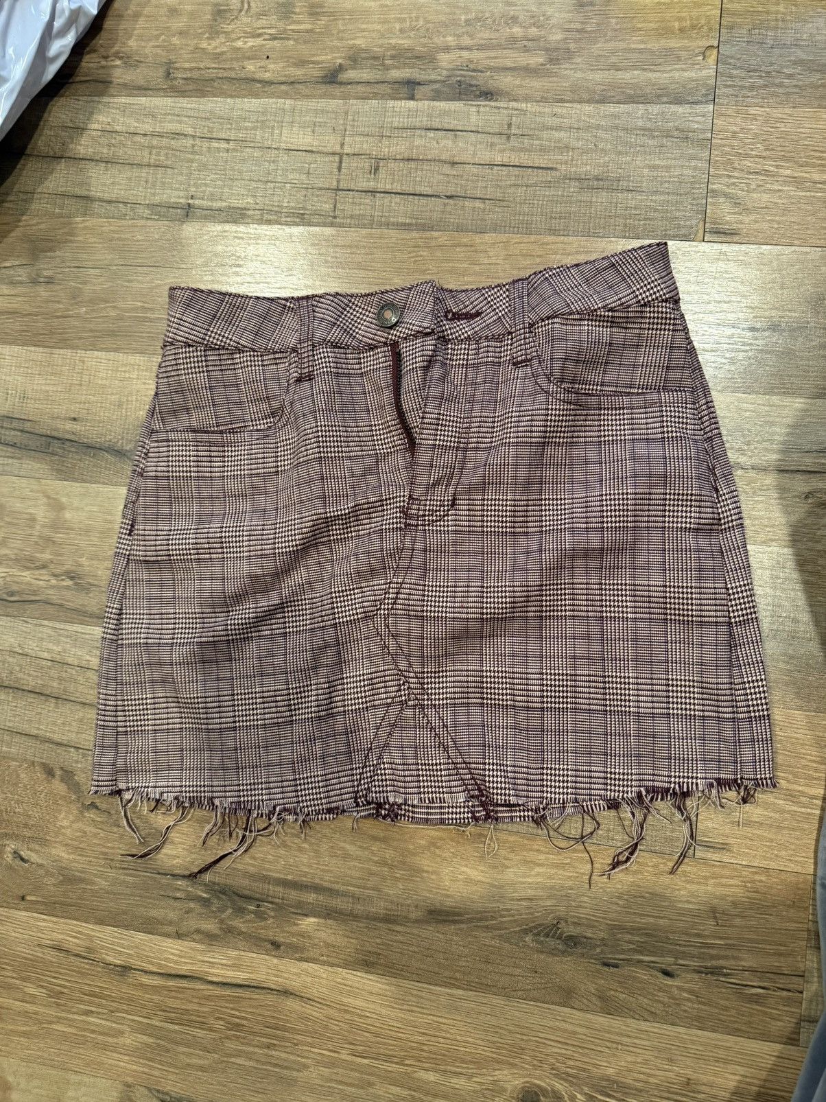Other Pink/Purple Plaid Mini skirt Size 25" / US 0 / IT 36 - 1 Thumbnail
