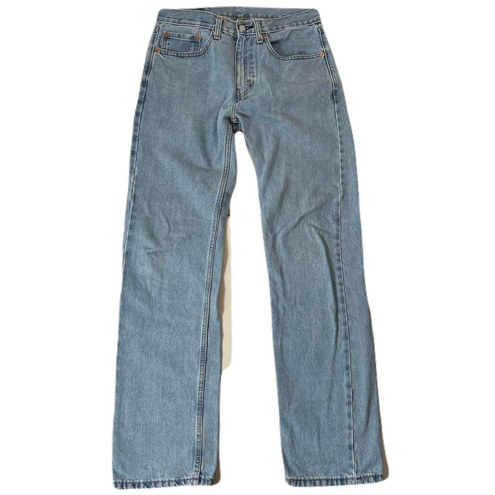 Levi's Levi’s 505 Light Wash Navy Blue Denim Jeans Size US 31 - 2 Thumbnail