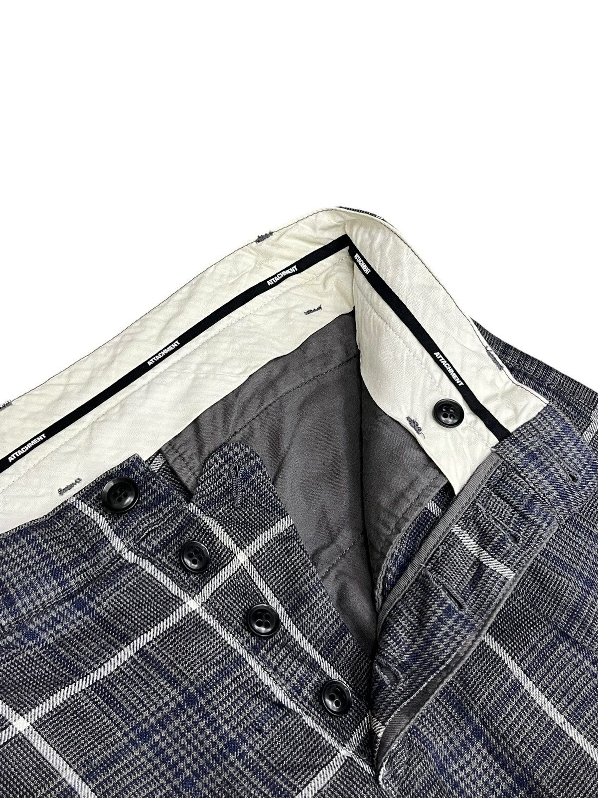 Attachment Vintage Attachment Linen Plaid Cropped 3 Quarter Pants Japan Size US 30 / EU 46 - 5 Thumbnail