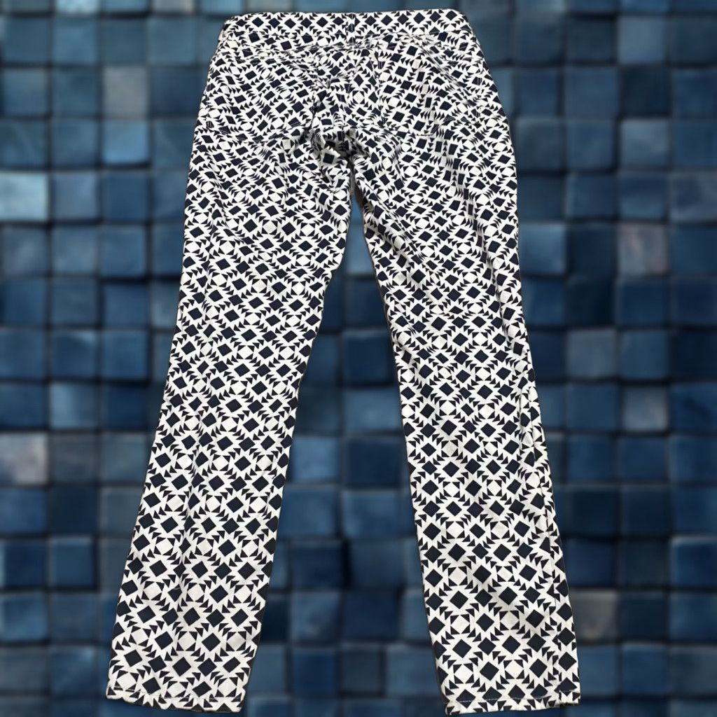 J.Crew J. Crew Womens 28 Jeans Black Geometric Skinny Low Rise Size 28" / US 6 / IT 42 - 1 Thumbnail