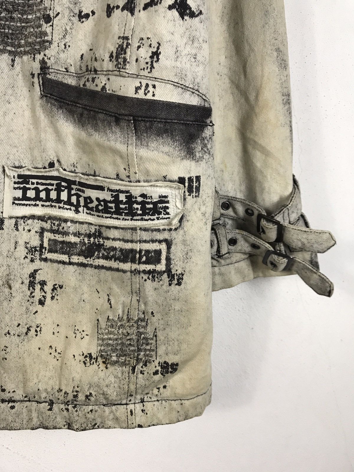 In The Attic IN THE ATTIC Punk Grunge Distressed Graffiti Faux Fur Jacket Size US M / EU 48-50 / 2 - 9 Thumbnail