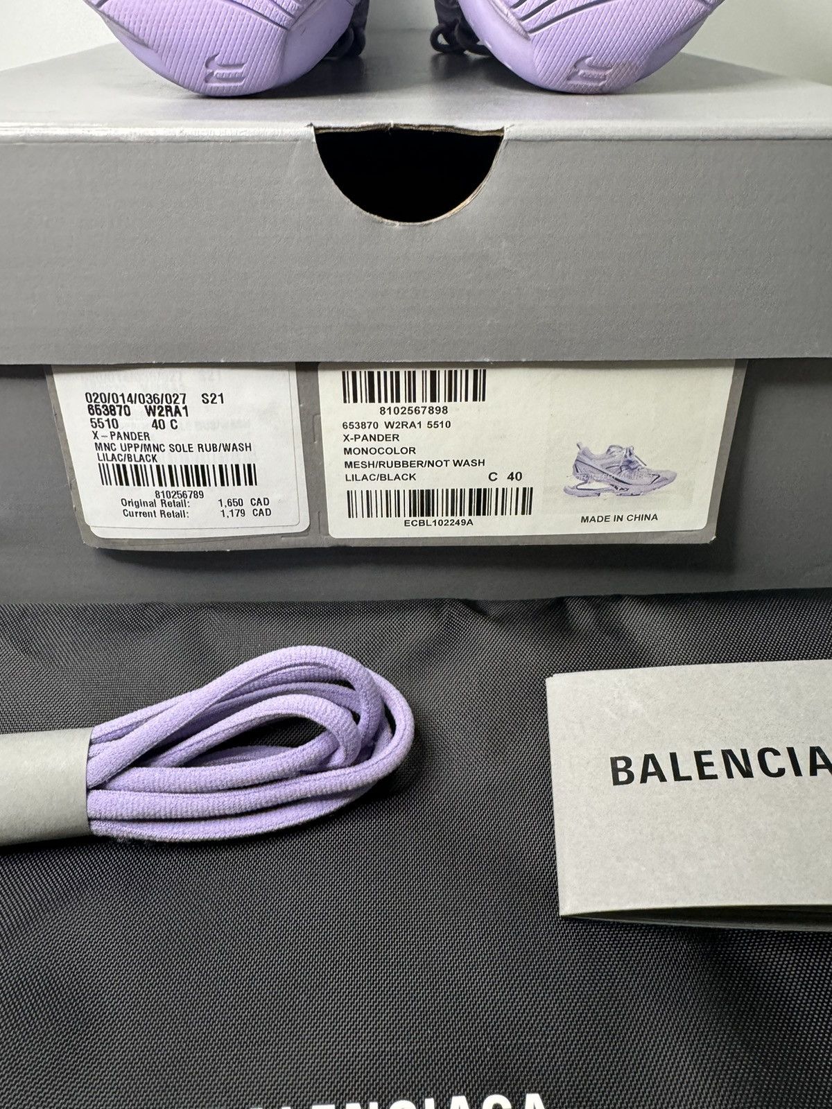 Balenciaga Balenciaga X-Pander Lilac Women Sneakers Sz 10 Size US 10 / IT 40 - 8 Thumbnail