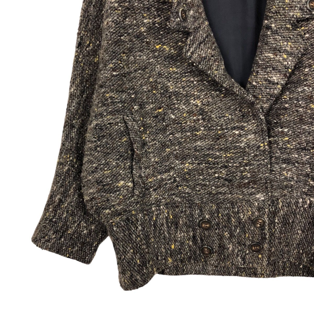 Japanese Brand × Vintage 📌Silver Eye Herringbone Wool Double Collar Issey Miyake Size US M / EU 48-50 / 2 - 5 Thumbnail
