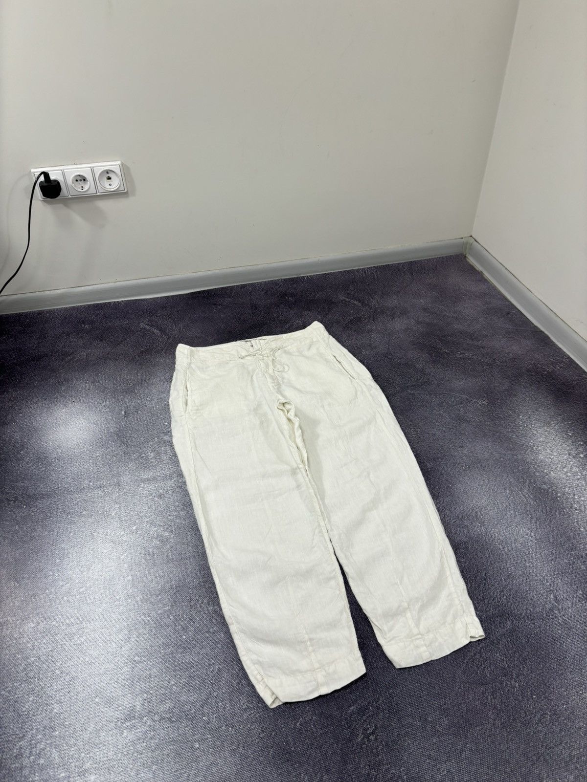 Transit Transit Par Such Women’s White/Cream Linen Pants Trousers Size 30" / US 8 / IT 44 - 3 Thumbnail