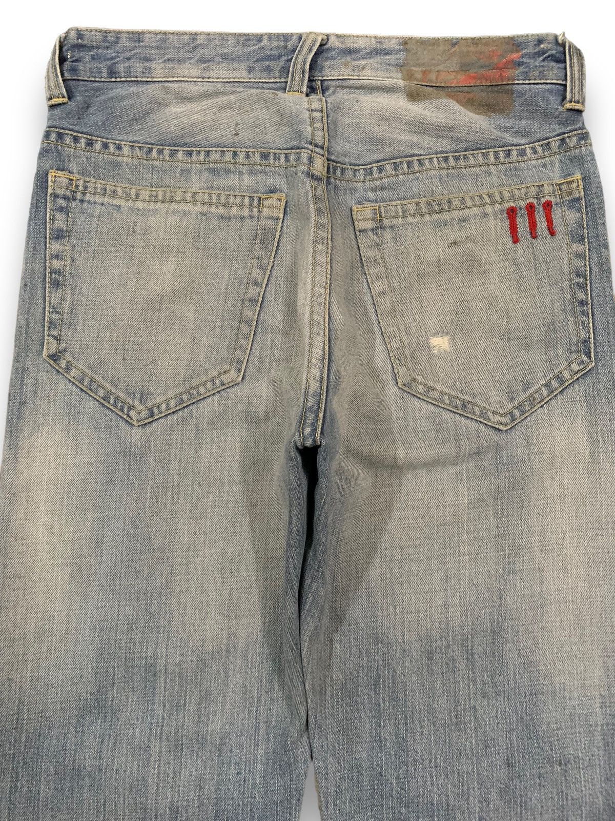 Beams Plus Vintage Japanese Brand Beams Patched Distressed Grunge Jeans Size US 29 - 12 Thumbnail