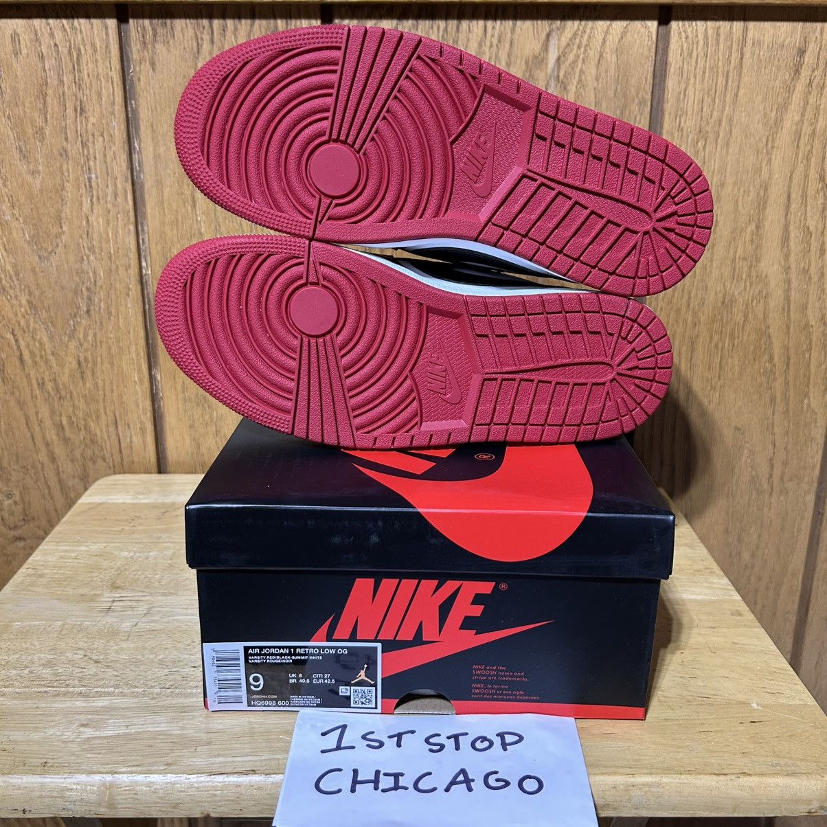 Nike Nike Air Jordan 1 Low OG Chicago 2025 HQ6998-600 Men’s 9 NEW Size US 9 / EU 42 - 7 Thumbnail