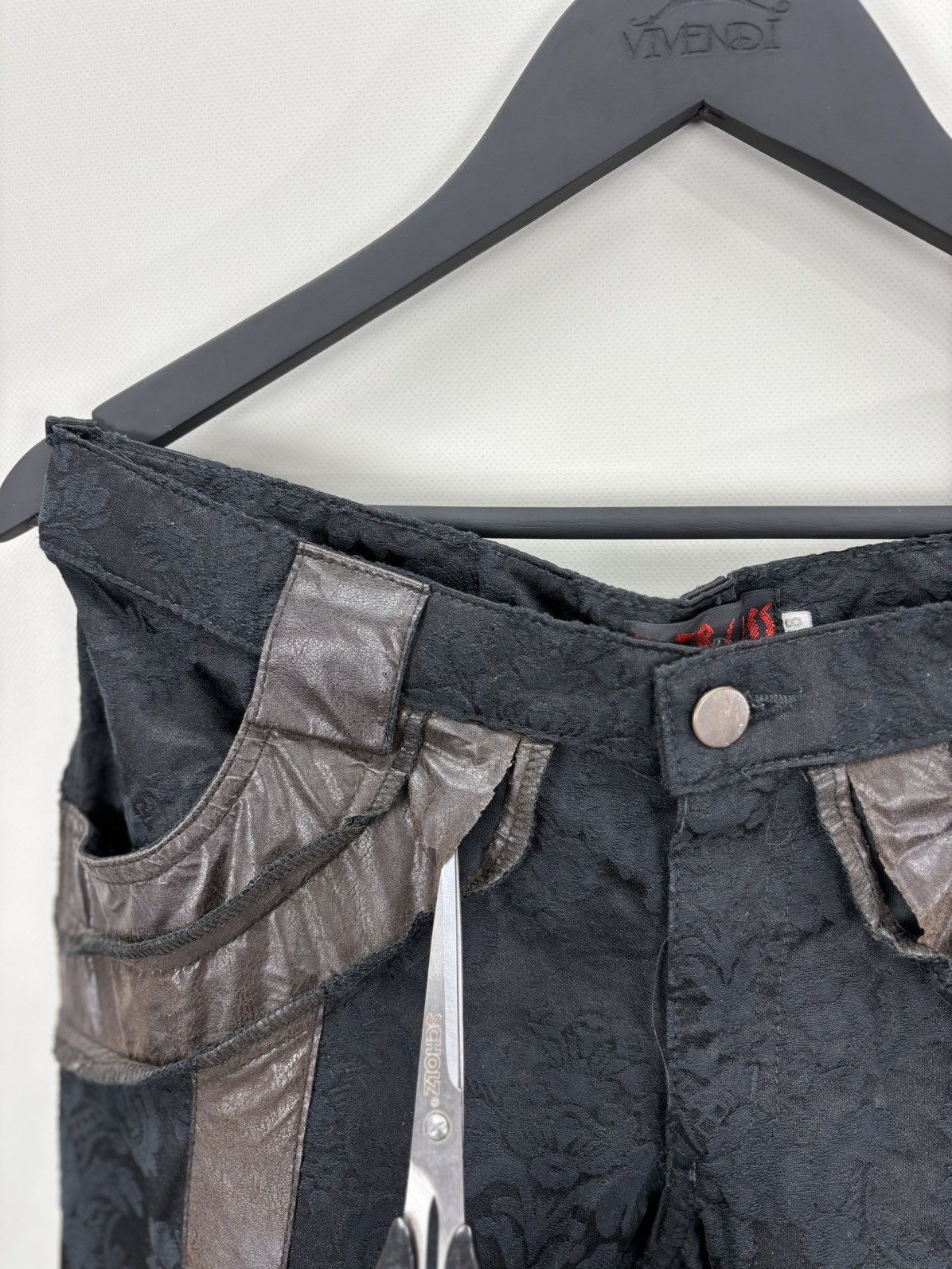 Japanese Brand Womens pants Y2k Punk Aderlass Size 28 Color Black Size 24" / US 00 / IT 34 - 6 Thumbnail