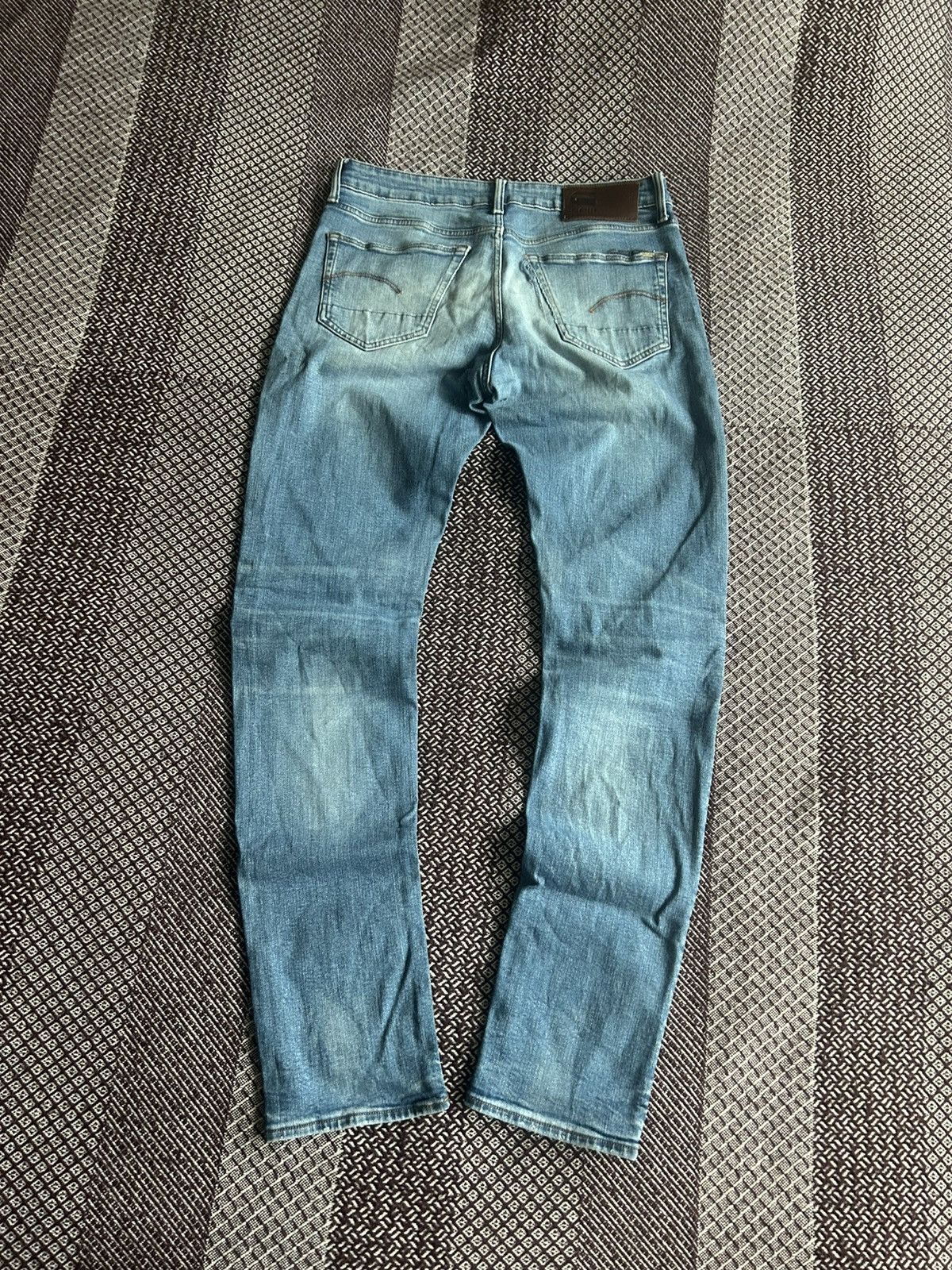 G-Star Vintage G-star Raw 3301 Slim Denim Jeans Washed Faded Sz W31 Size US 31 - 1 Thumbnail