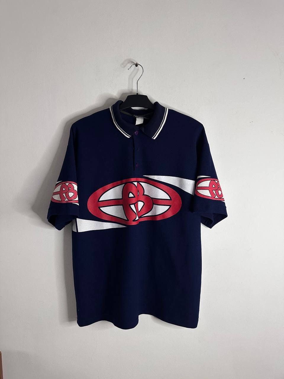 Fubu Vintage FUBU Polo Shirt Navy Big Logo 90s Hip Hop Streetwear Size US XL / EU 56 / 4 - 1 Thumbnail