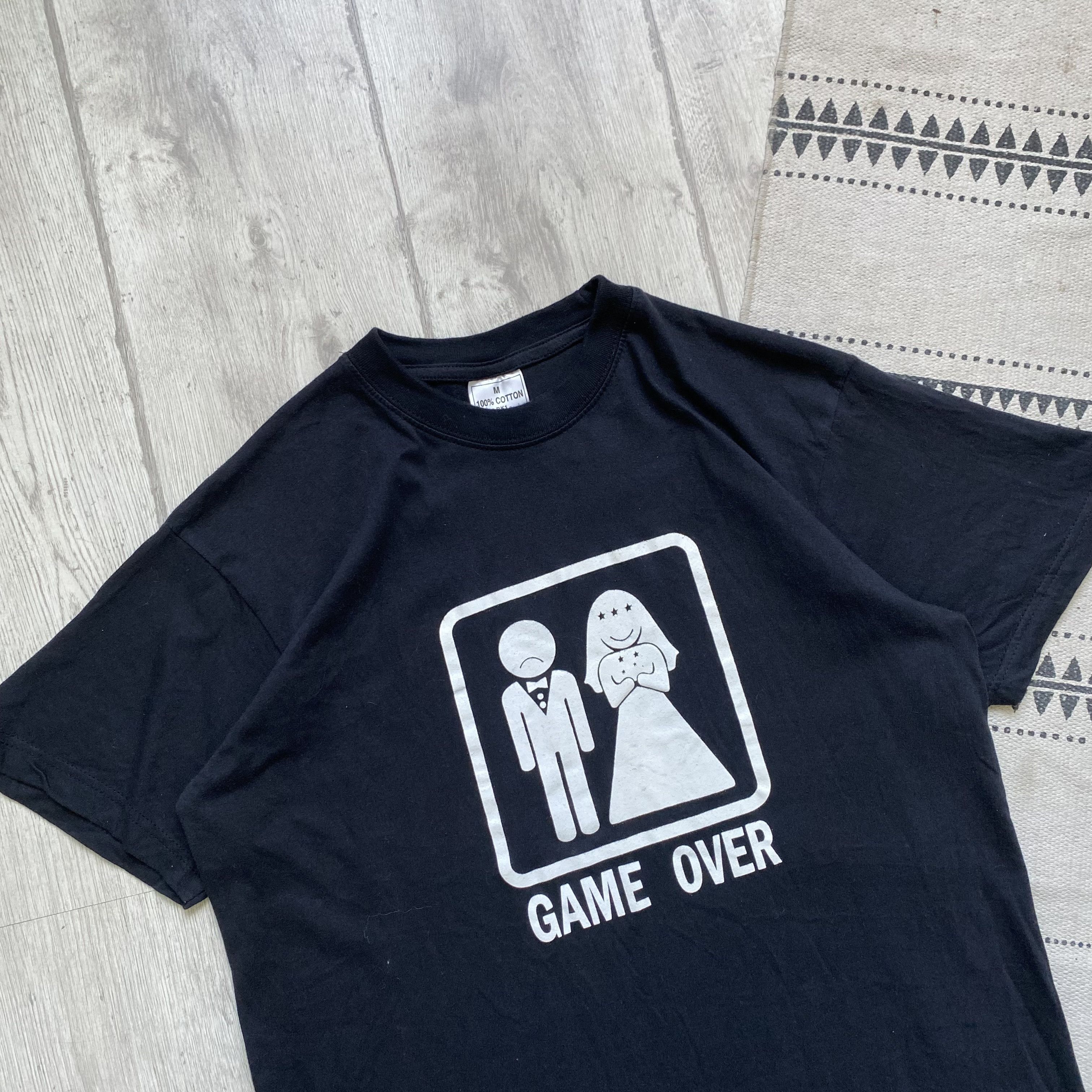 Band Tees Vintage 90s Humor Tee Game Over Y2K Size US M / EU 48-50 / 2 - 2 Thumbnail