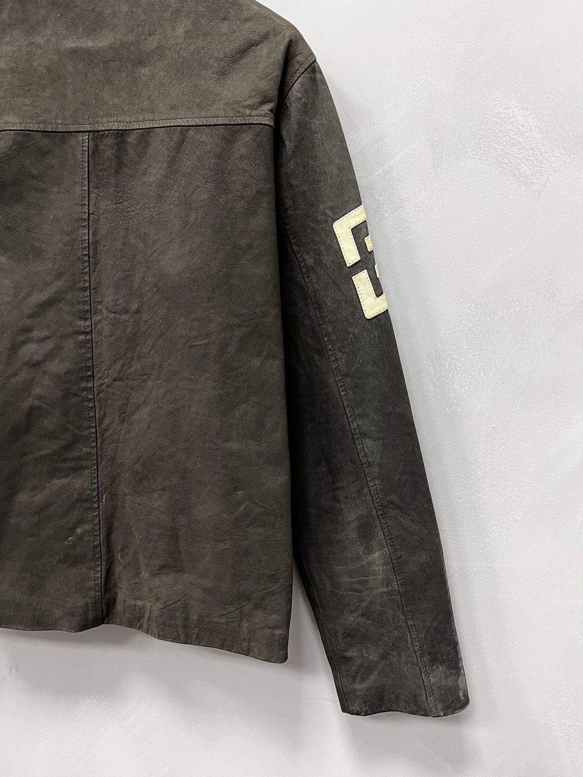 Vintage Vintage Genuine Real Leather Cropped Jacket Avant Garde Size US M / EU 48-50 / 2 - 9 Thumbnail