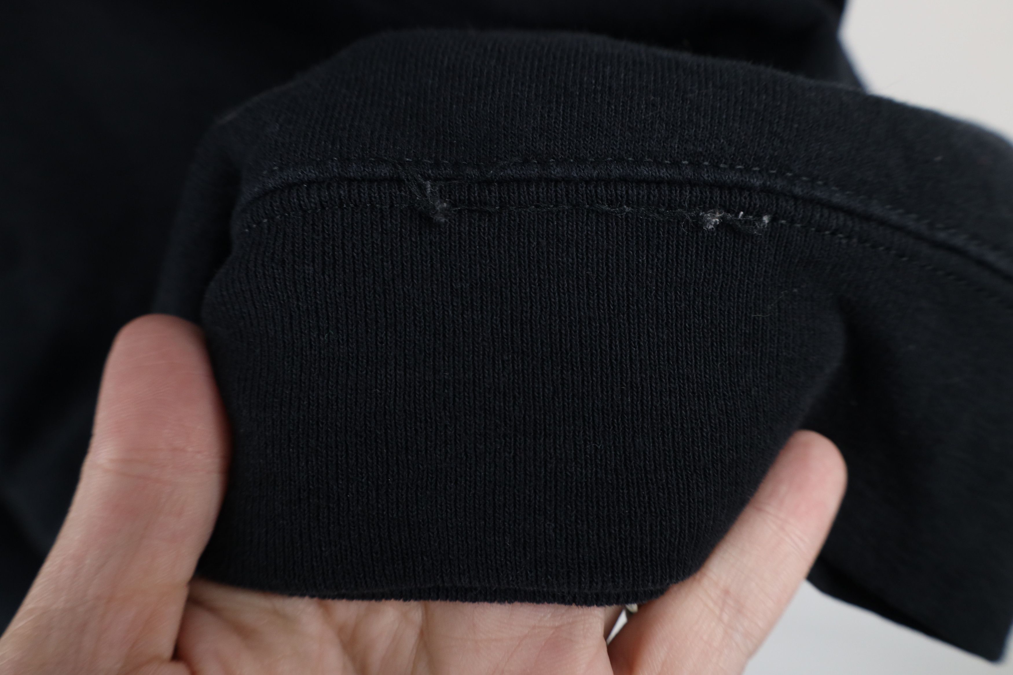 Vintage Vintage 90s Streetwear Faded Blank Hoodie Sweatshirt Black Size US XL / EU 56 / 4 - 6 Thumbnail