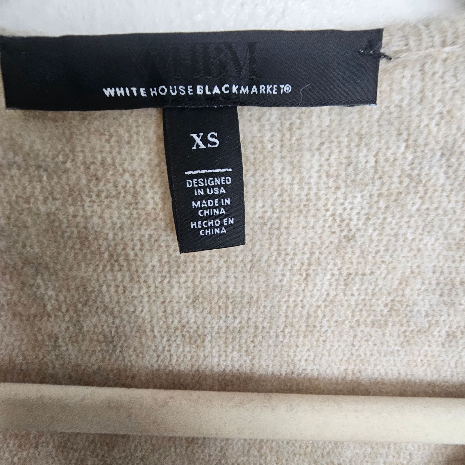 White House Black Market White House Black Market Sweater Women XS Tan Wool Blend Size XS / US 0-2 / IT 36-38 - 6 Thumbnail