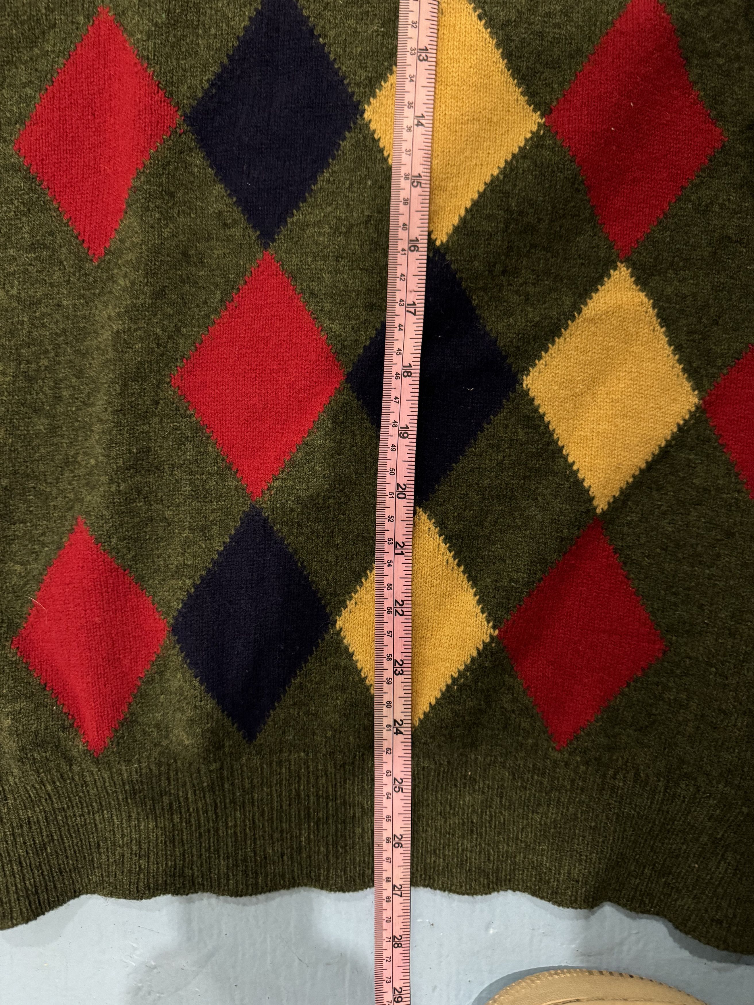 Vintage Vintage 80s Argyle Sweater Size US S / EU 44-46 / 1 - 6 Thumbnail