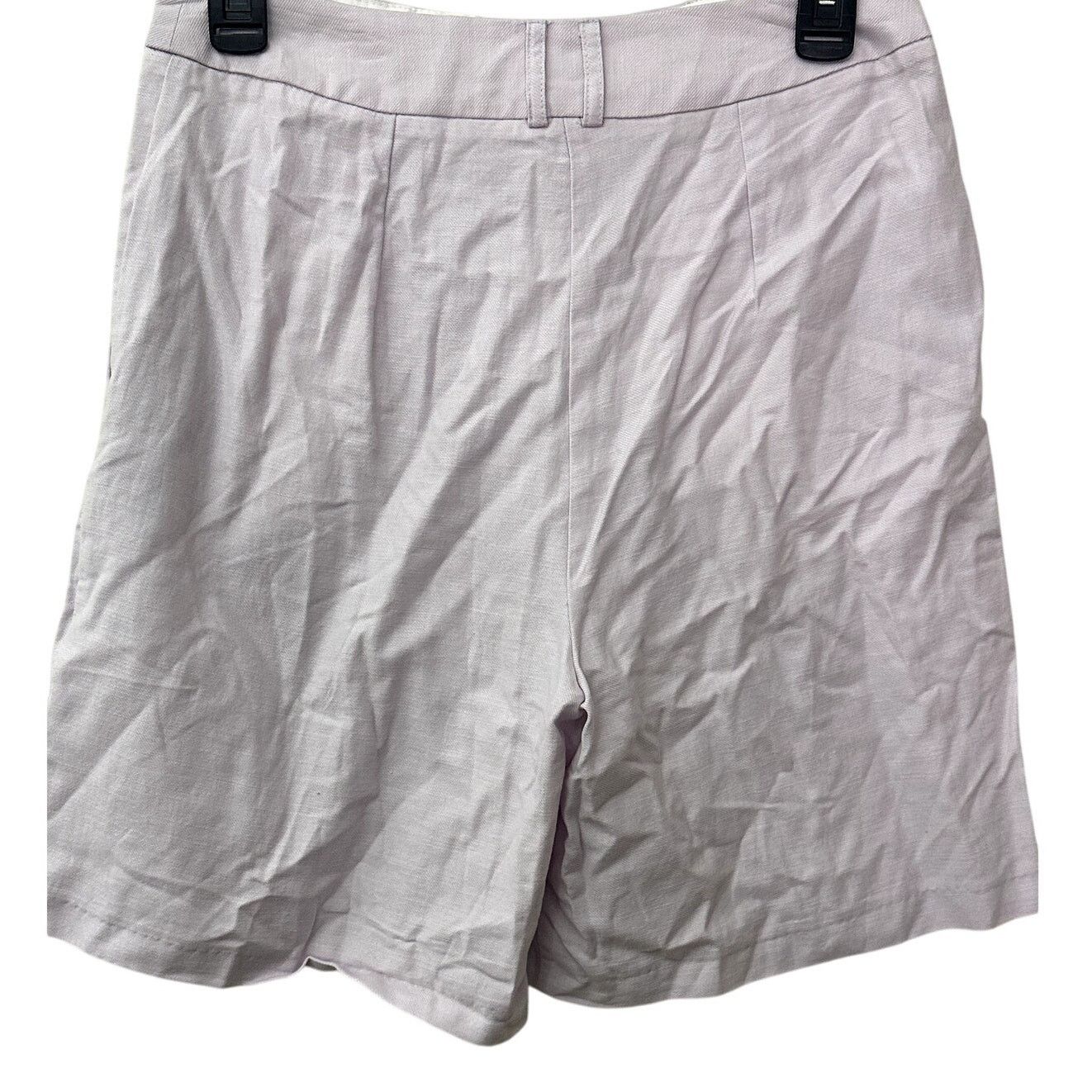 Topshop Topshop Women's Light Purple Linen Blend High Rise Shorts 4 Size 27" / US 4 / IT 40 - 7 Thumbnail