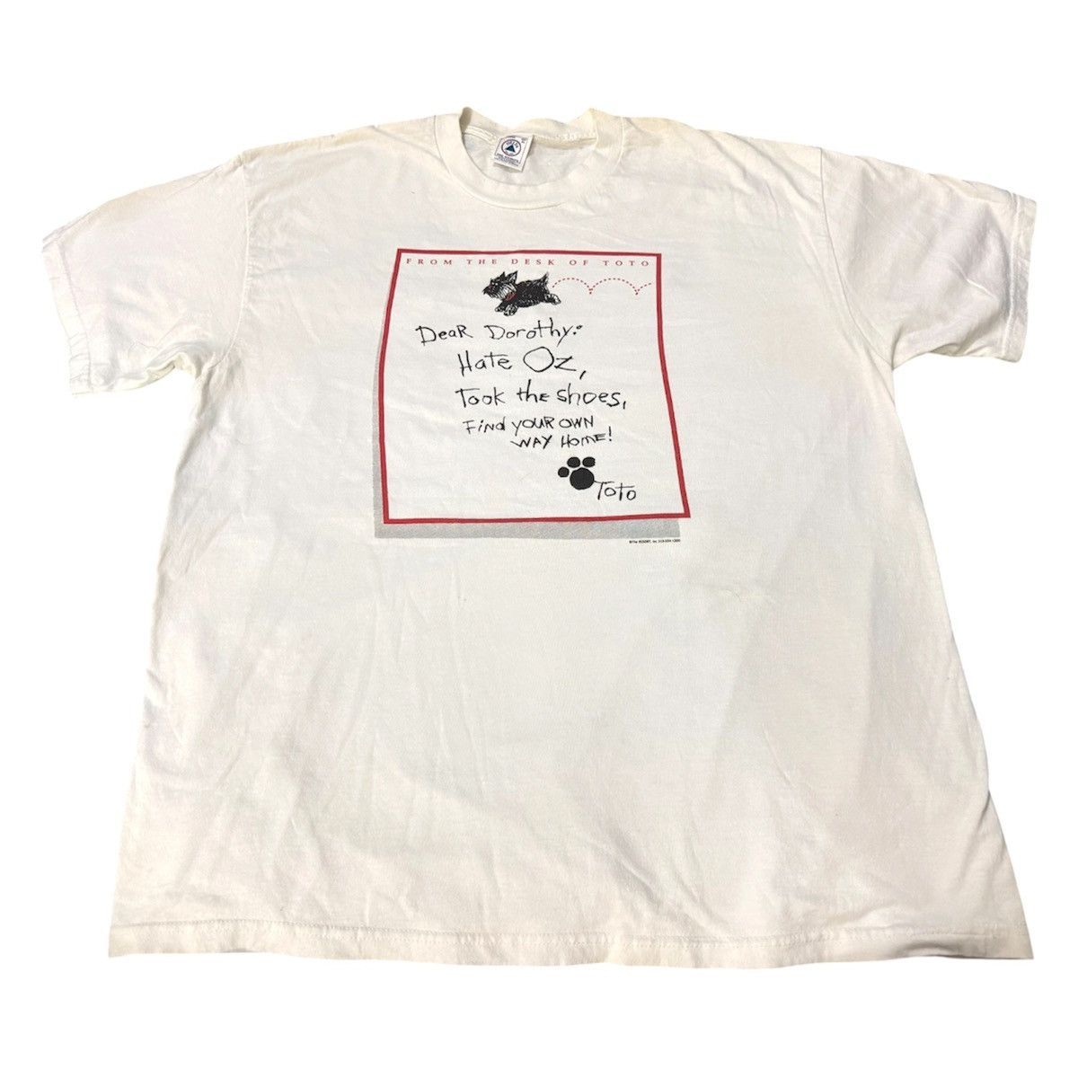 Vintage Vintage 90s Wizard of Oz From the Desk of Toto T-Shirt Size US XL / EU 56 / 4 - 1 Thumbnail