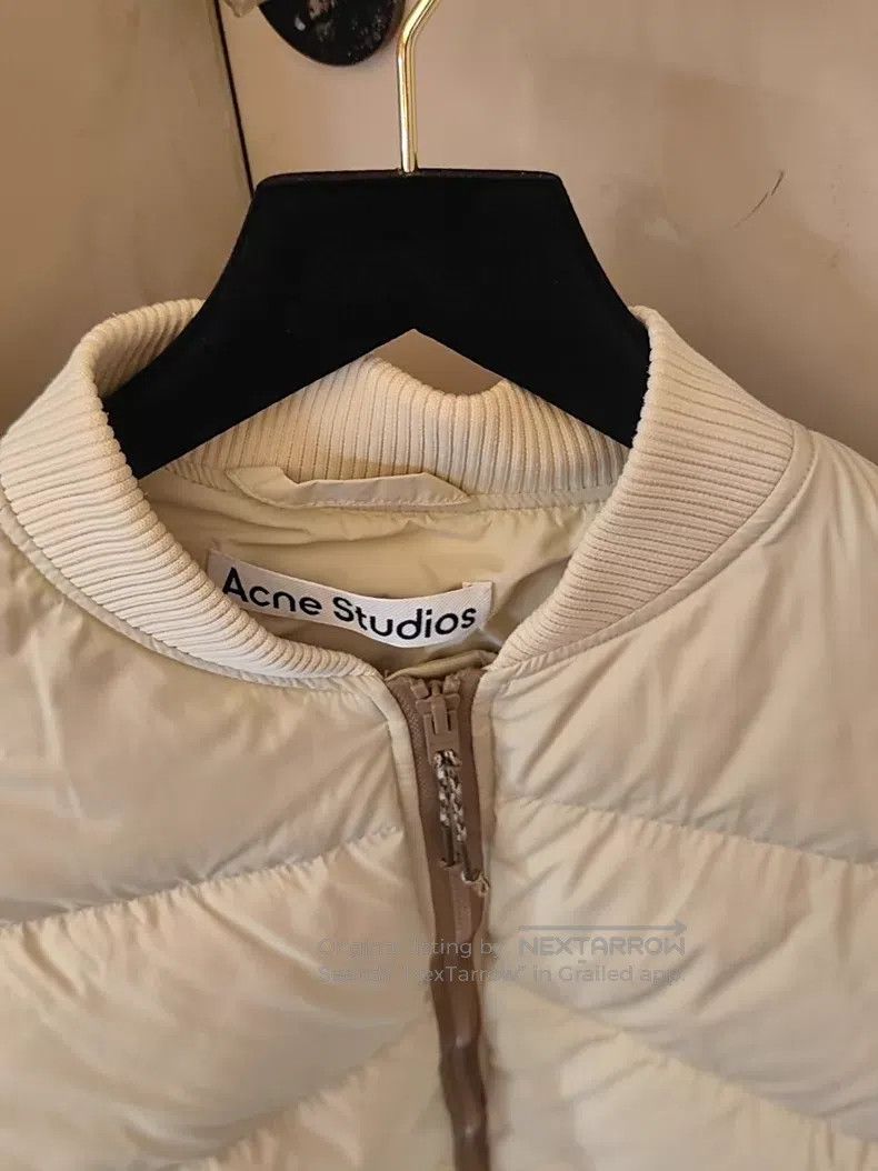 Acne Studios Acne Studios Short Down Jacket, Beige, Stand Collar Zipper Size XS / US 0-2 / IT 36-38 - 4 Thumbnail